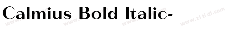 Calmius Bold Italic字体转换
